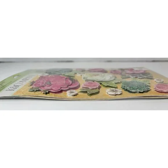 K & Company Serendipity Grand Dimensional Stickers Roses Flowers 15 pc Journal - Picture 3 of 4